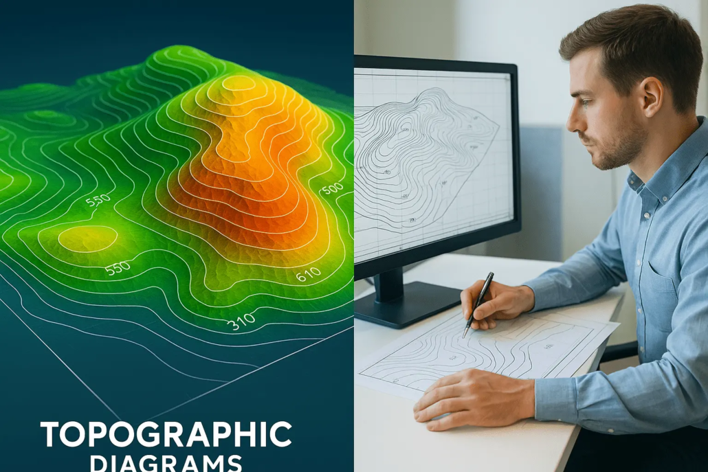 3D terrain color elevation + CAD creation